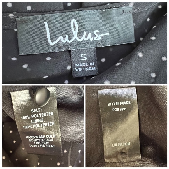 Lulus Afternoon Stroll Black Polka Dot Midi Dress size small - Picture 4 of 6